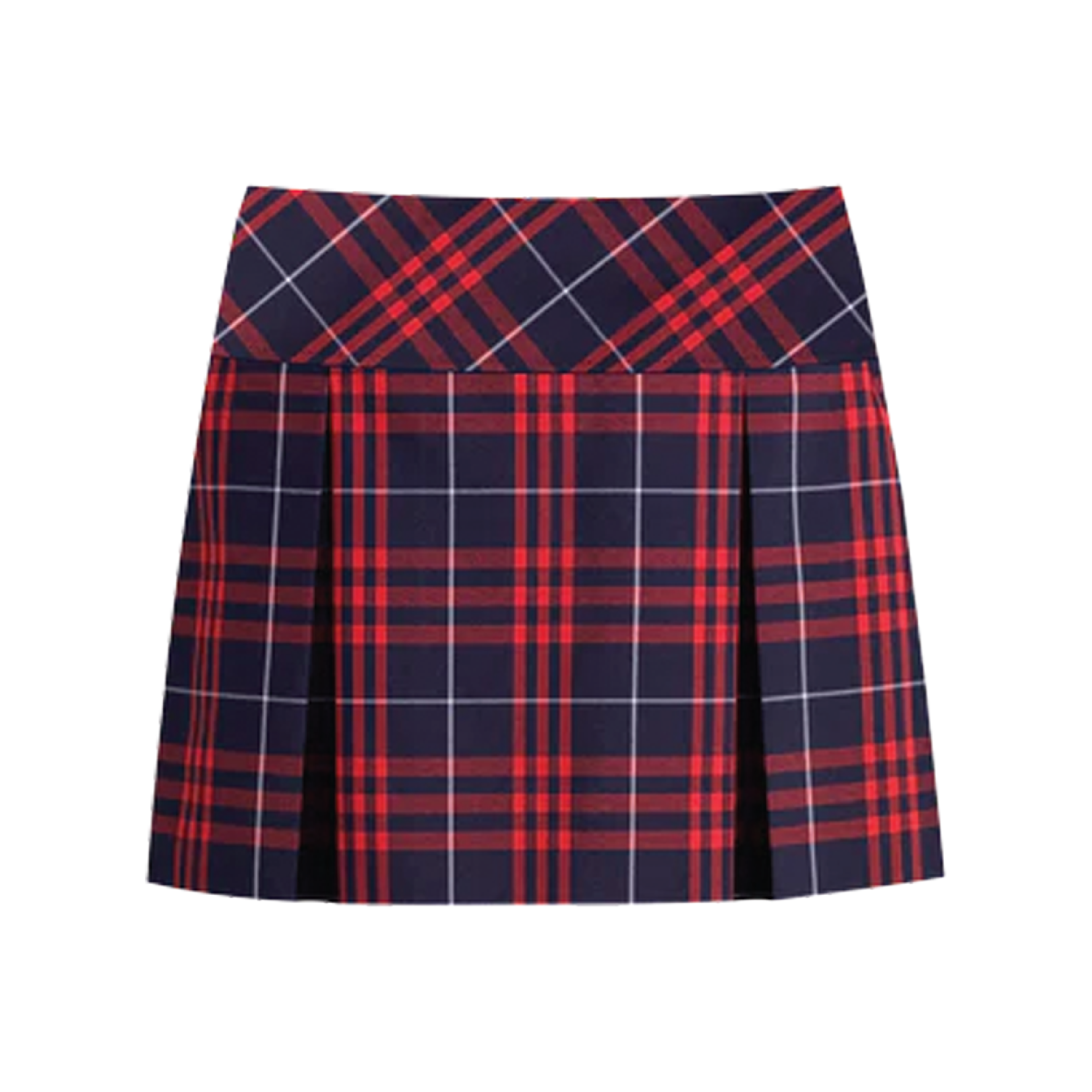 Girls Plaid Box Pleat Skirt