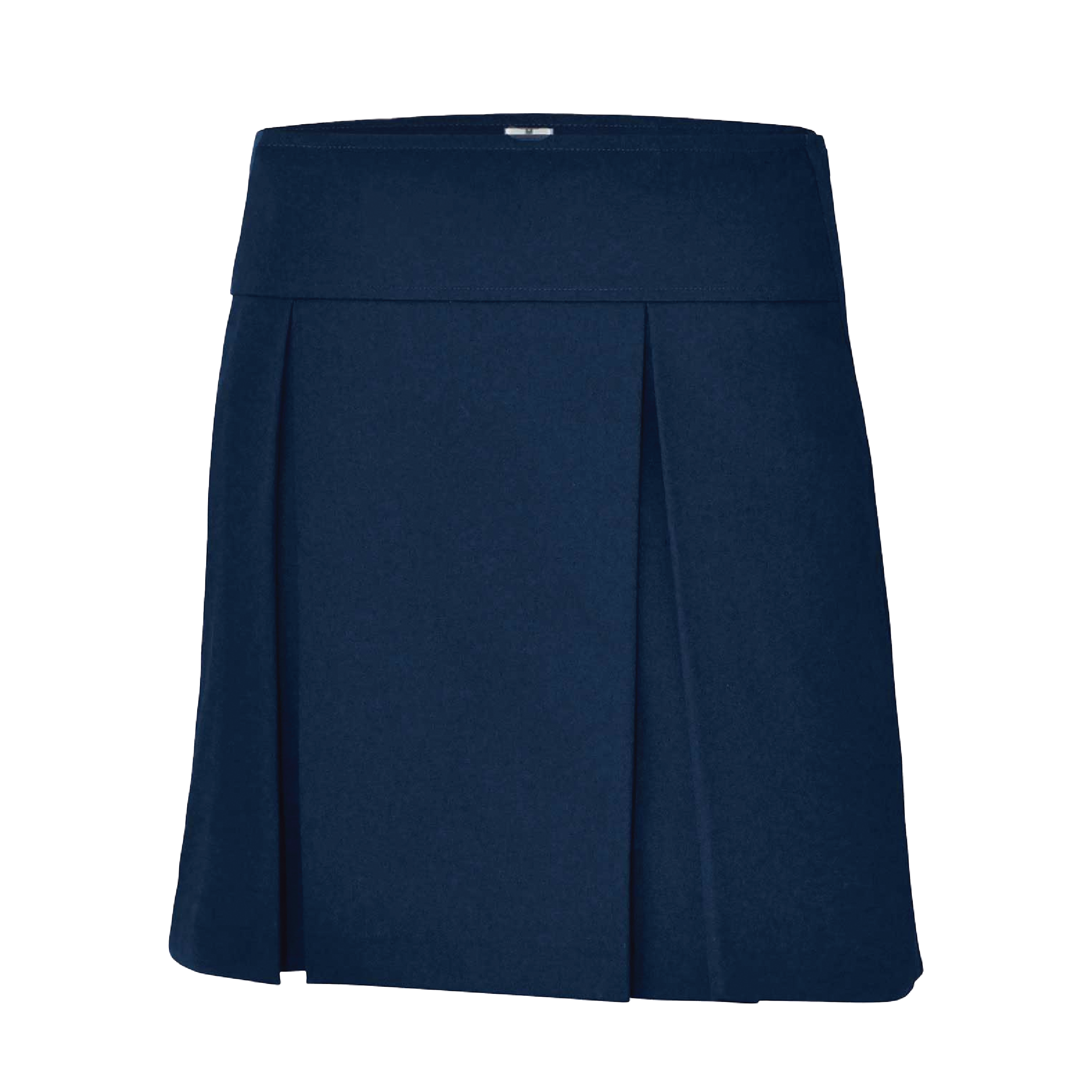 Girls Navy Box Pleat Skort